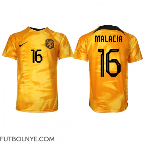 Camiseta Países Bajos Tyrell Malacia #16 Primera Equipación Mundial 2022 manga corta